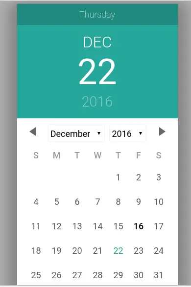 Materialize Date Picker Example