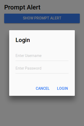 Ionic 2 Prompt Box Example & Demo