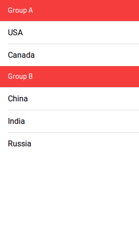 Ionic 2 List Dividers