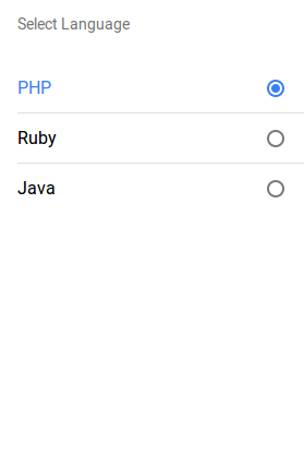Ionic 2 radio buttons example