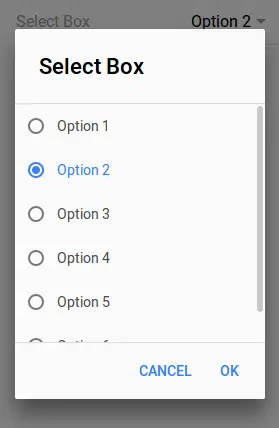 Ionic 2 Select Box Example