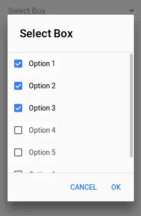 Ionic 2 Multiple Select Dropdown