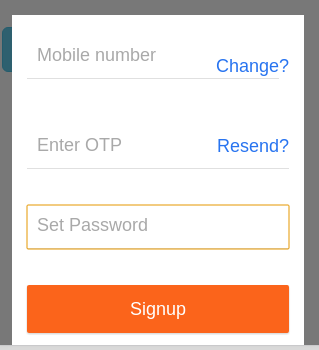 Flipkart Style Registration Page