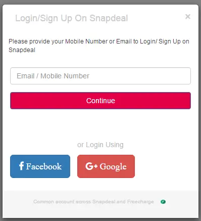 Snapdeal Style Login Page For E-Commerce In BootStrap