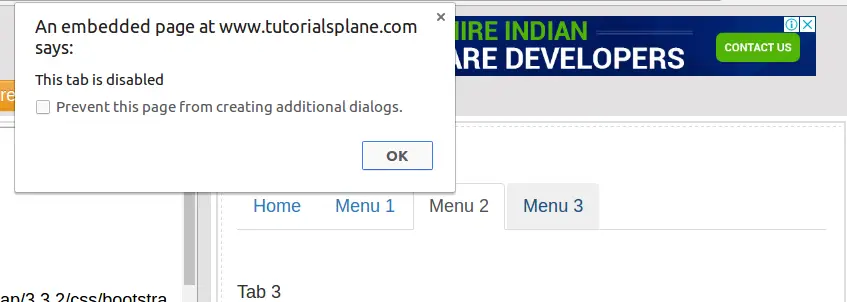 Bootstrap disable tabs