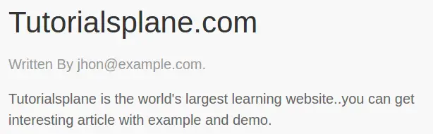 UIkit Article Example
