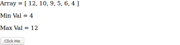 Vue.js find min max element of Array Example