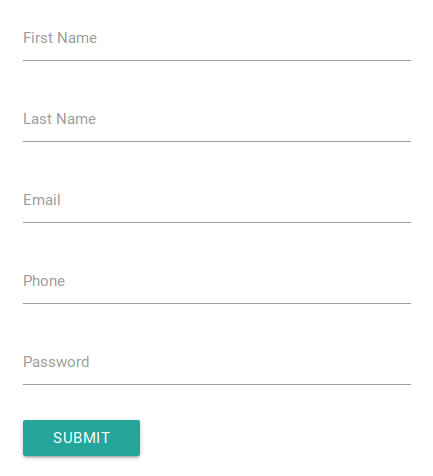 Materialize Css Registration Form