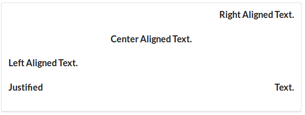 Text alignment in header seamntic ui example
